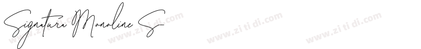 Signatura Monoline S字体转换